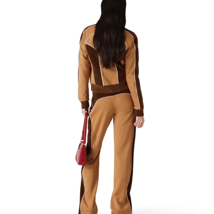 Giacca da tuta con inserti in ciniglia