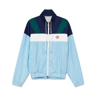 Giacca da tuta in nylon gessato