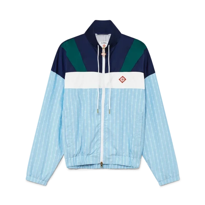 Giacca da tuta in nylon gessato