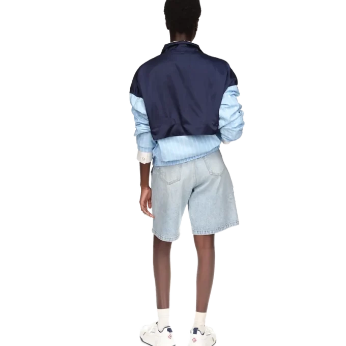 Giacca da tuta in nylon gessato