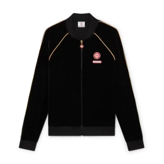 Giacca da tuta in velluto con bordino sfumato