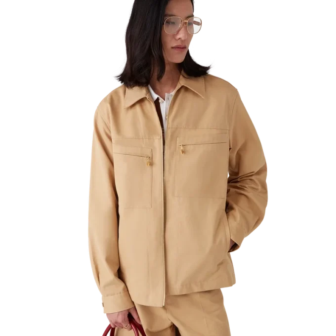 Giacca in cotone con zip Giacca in cotone con zip