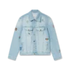 Giacca in denim con motivo ricamato