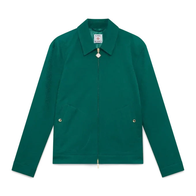 Giacca in jacquard di cotone con monogramma