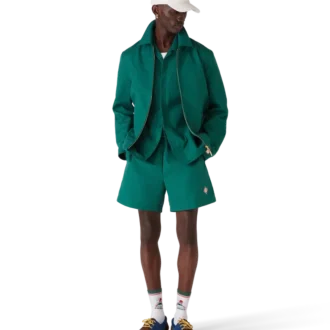 Giacca in jacquard di cotone con monogramma