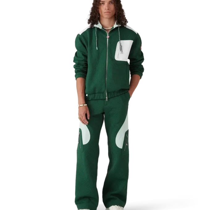 Giacca in nylon jacquard con monogramma Giacca in nylon jacquard con monogramma