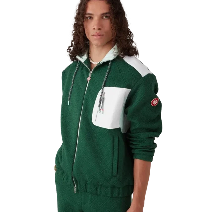 Giacca in nylon jacquard con monogramma Giacca in nylon jacquard con monogramma