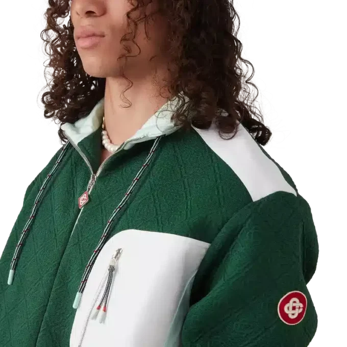 Giacca in nylon jacquard con monogramma Giacca in nylon jacquard con monogramma