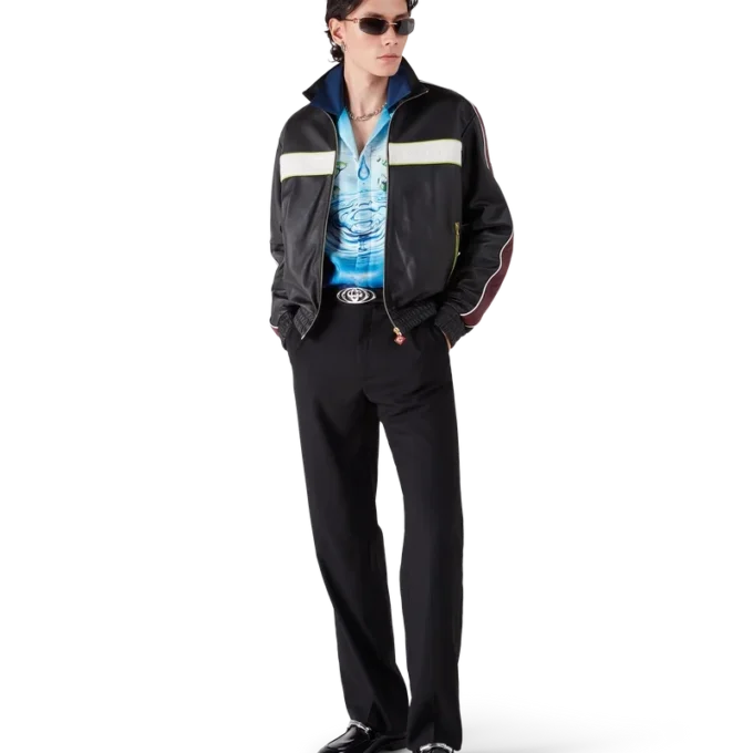 Giacca in pelle nera