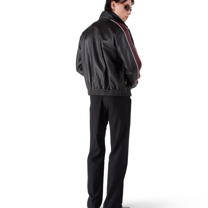 Giacca in pelle nera