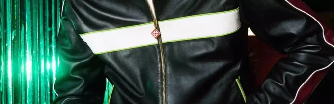 Giacca in pelle nera