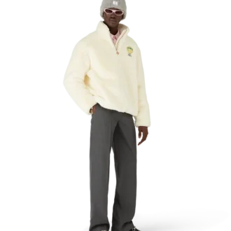 Giacca in pelliccia sintetica con zip a un quarto Tennis Mascot