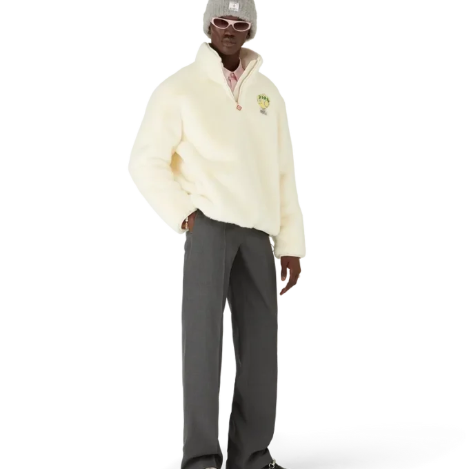 Giacca in pelliccia sintetica con zip a un quarto Tennis Mascot