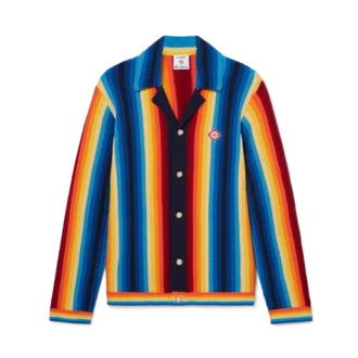 Giacca in spugna a righe sfumate