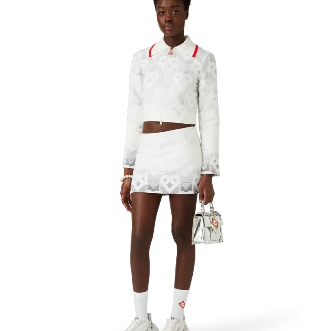 Giacca in spugna con monogramma a cuori sfumati