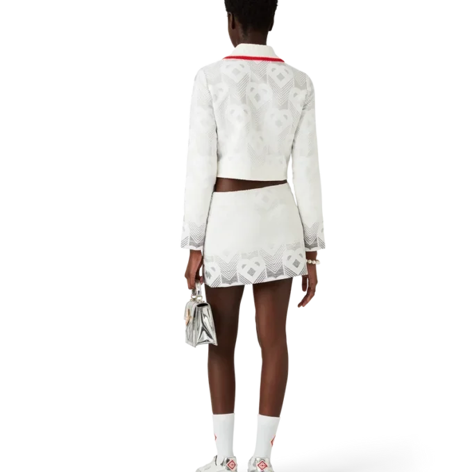 Giacca in spugna con monogramma a cuori sfumati