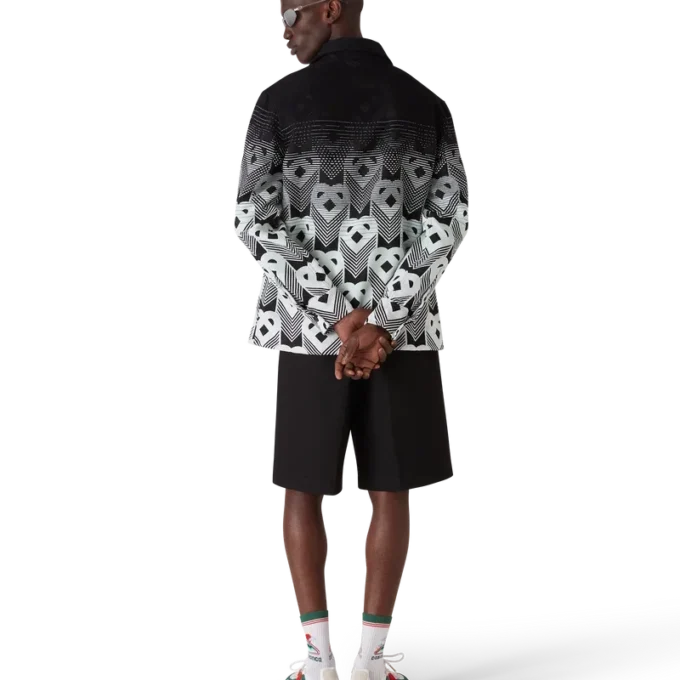 Giacca-pantalone con monogramma sfumato