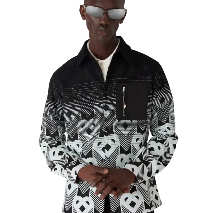 Giacca-pantalone con monogramma sfumato