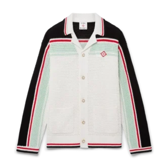 Giacca-pantalone in cotone all’uncinetto