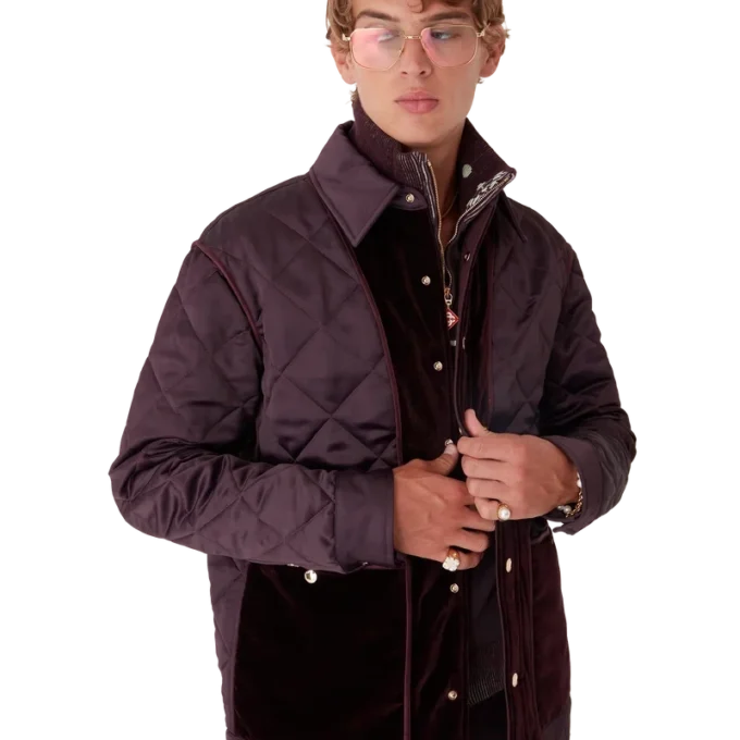 Giacca trapuntata in raso