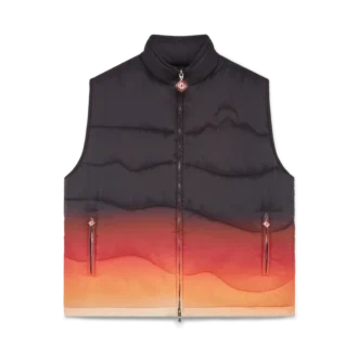 Gilet imbottito in nylon sfumato