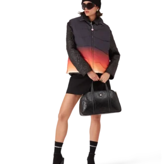 Gilet imbottito in nylon sfumato