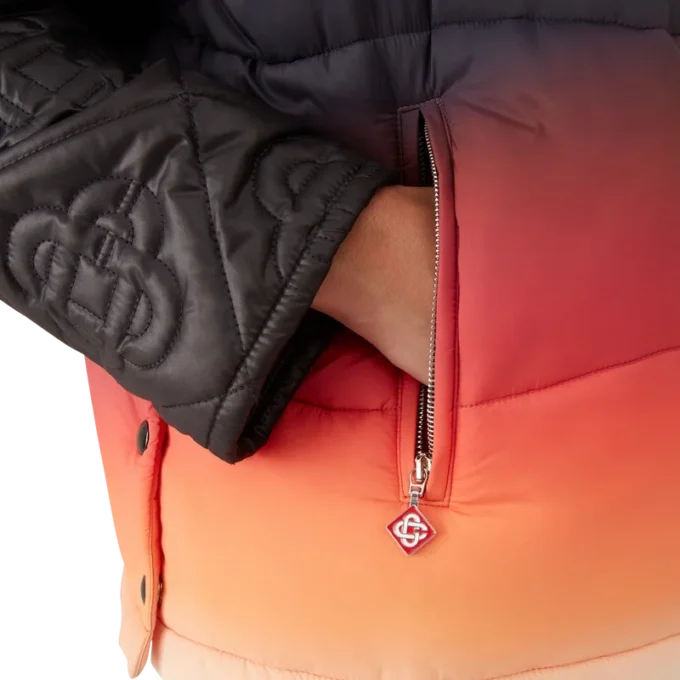 Gilet imbottito in nylon sfumato