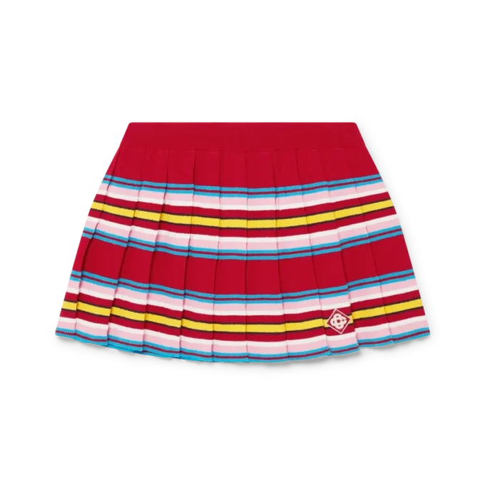 Gonna a pieghe a righe