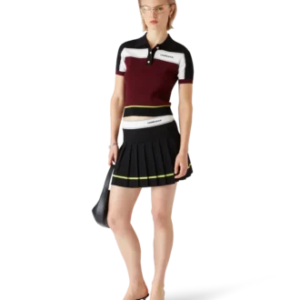 Gonna a pieghe a righe