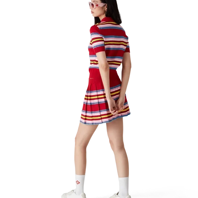 Gonna a pieghe a righe