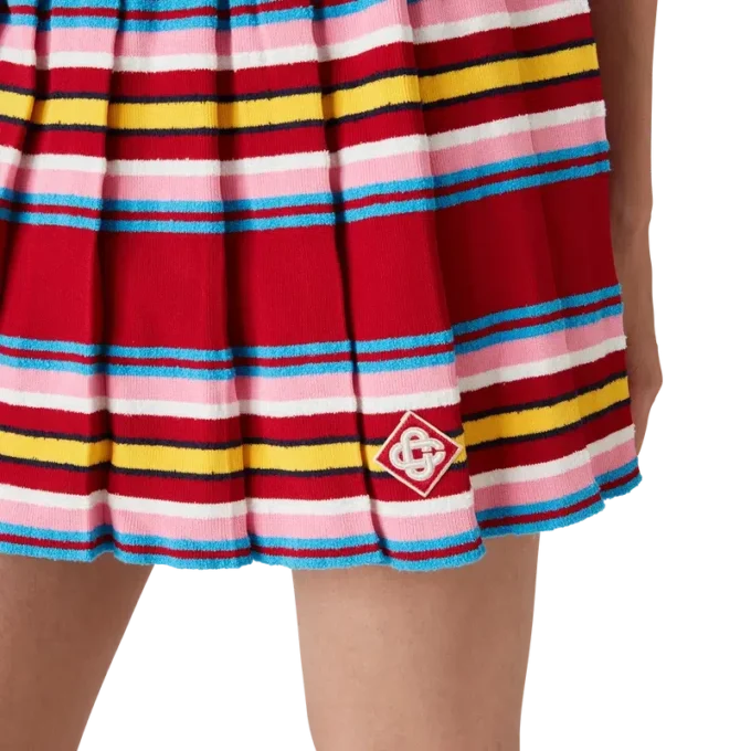 Gonna a pieghe a righe