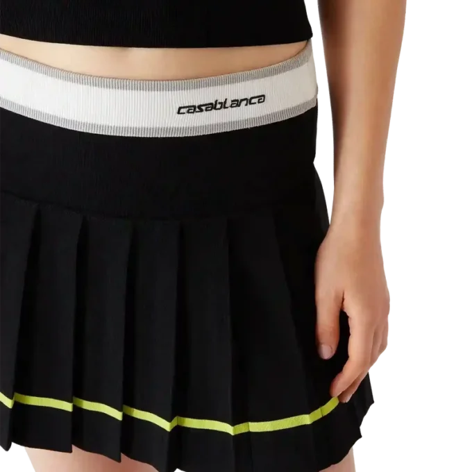 Gonna a pieghe a righe