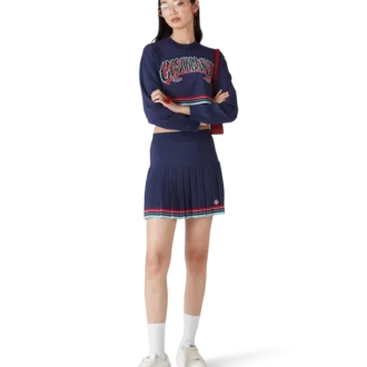 Gonna a pieghe stile baseball