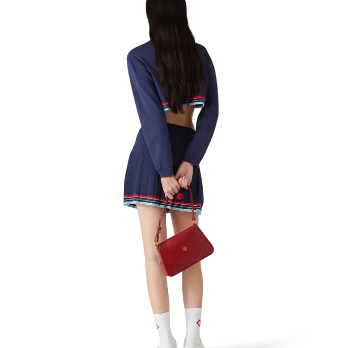 Gonna a pieghe stile baseball