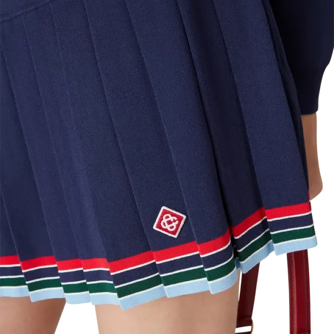 Gonna a pieghe stile baseball