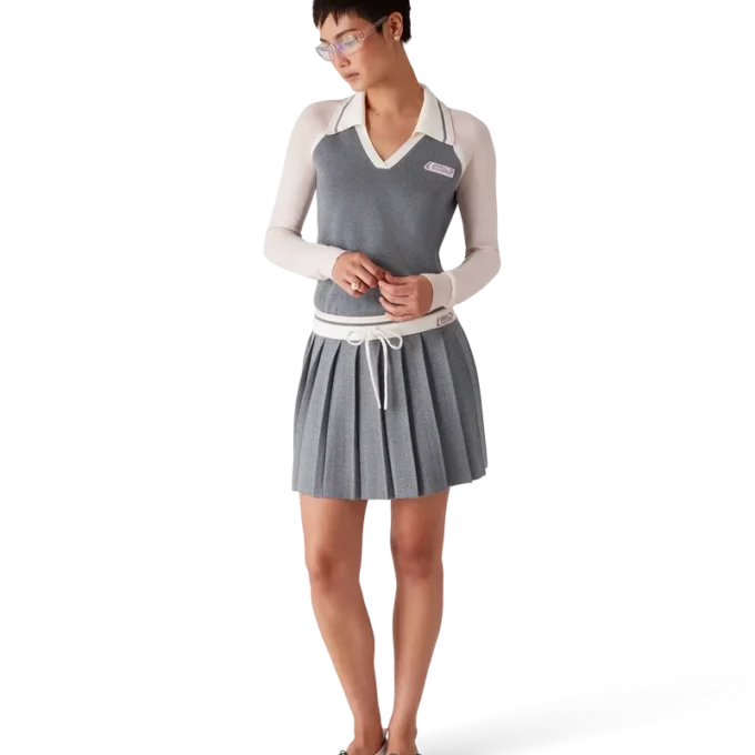 Gonna da tennis in maglia merino