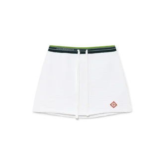 Gonna da tennis in velluto testurizzato