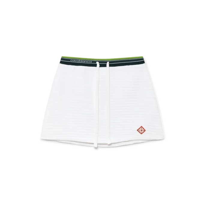 Gonna da tennis in velluto testurizzato