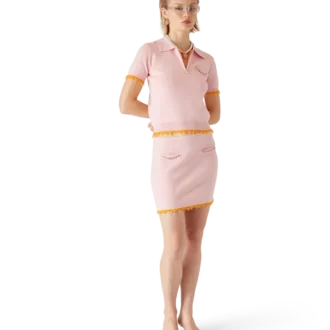 Gonna in lana merino double face