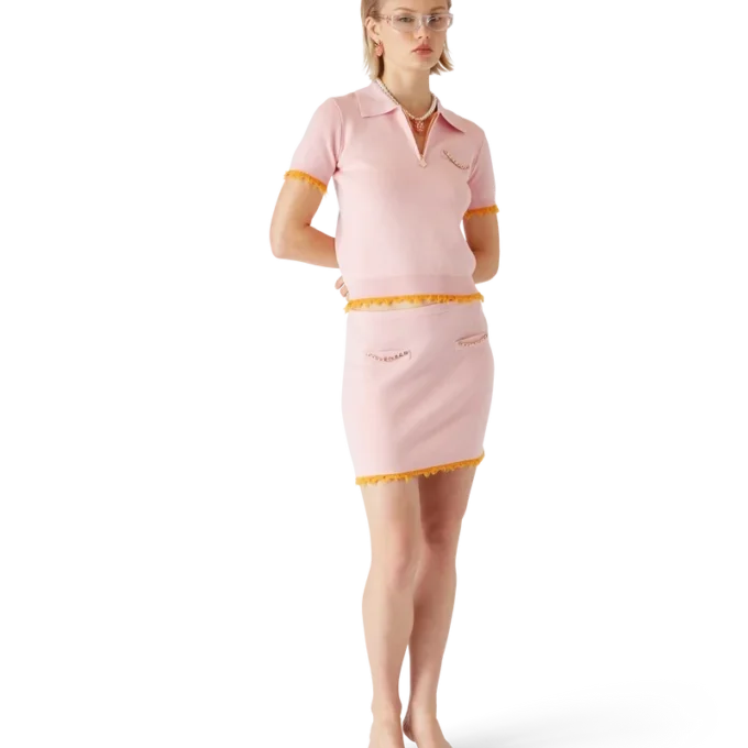 Gonna in lana merino double face