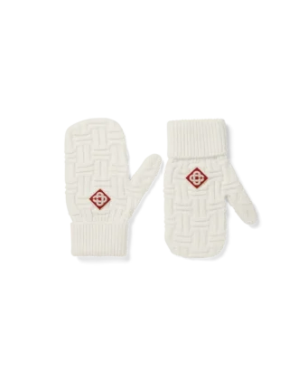 Guanti a maglia a colonne