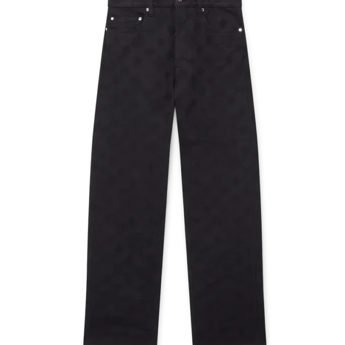 Jeans a gamba dritta in denim Monogram Jeans a gamba dritta in denim Monogram