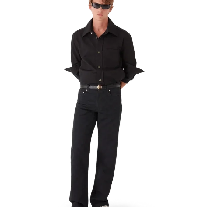 Jeans a gamba dritta in denim Monogram Jeans a gamba dritta in denim Monogram