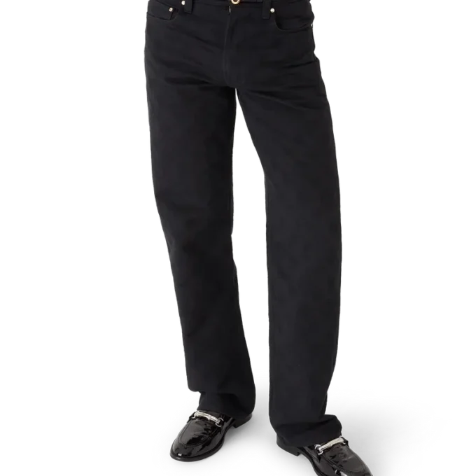 Jeans a gamba dritta in denim Monogram Jeans a gamba dritta in denim Monogram