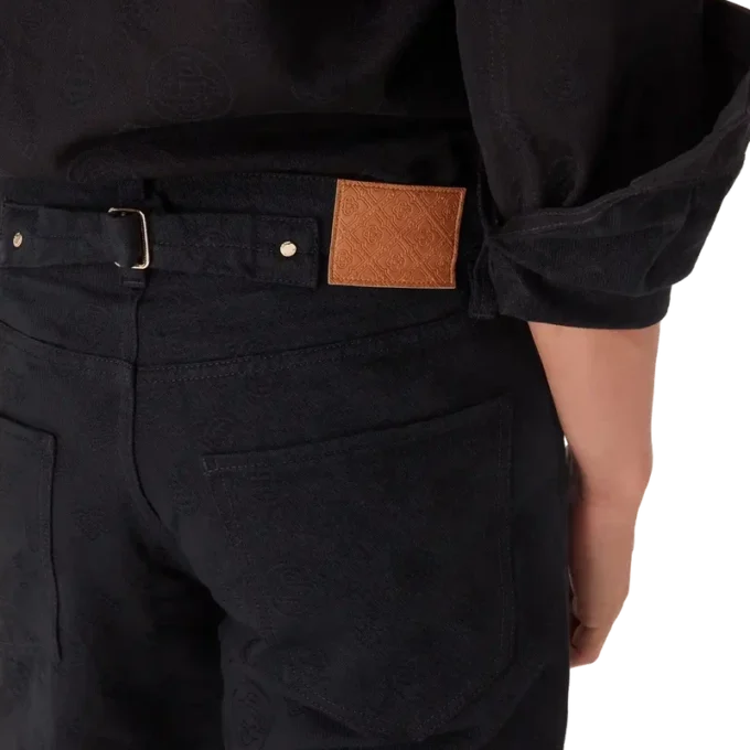 Jeans a gamba dritta in denim Monogram Jeans a gamba dritta in denim Monogram