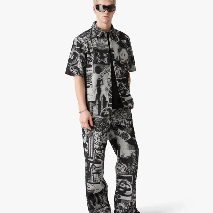 Jeans a gamba dritta Rave Collage