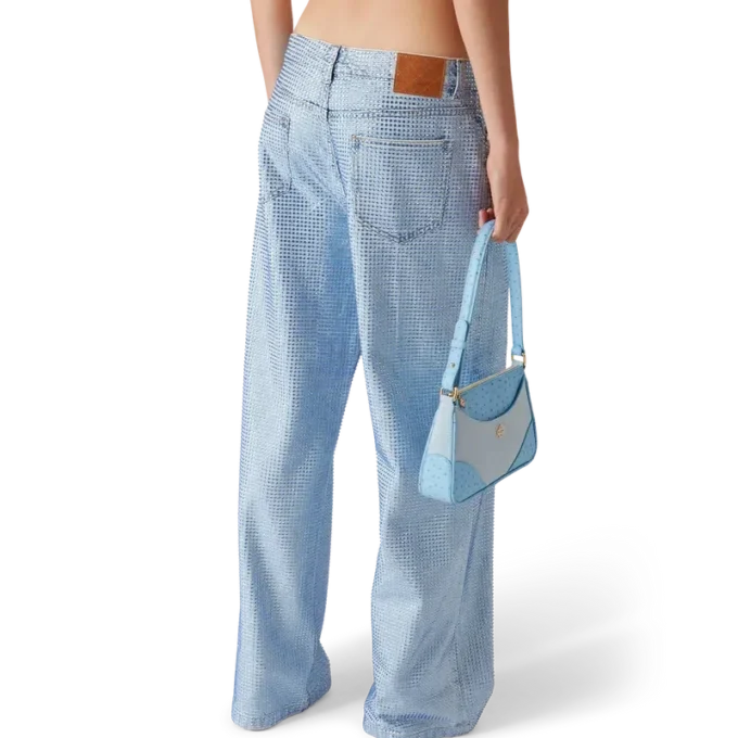 Jeans con decorazioni in cristallo Jeans con decorazioni in cristallo