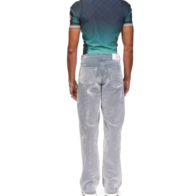 Jeans con texture color pesca