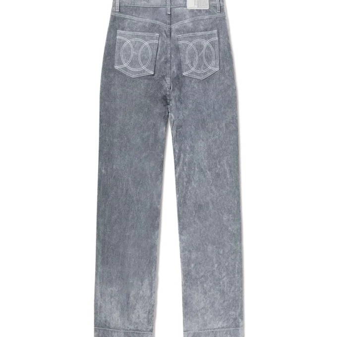 Jeans con texture color pesca