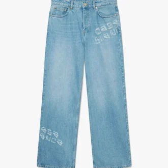 Jeans in denim effetto graffito